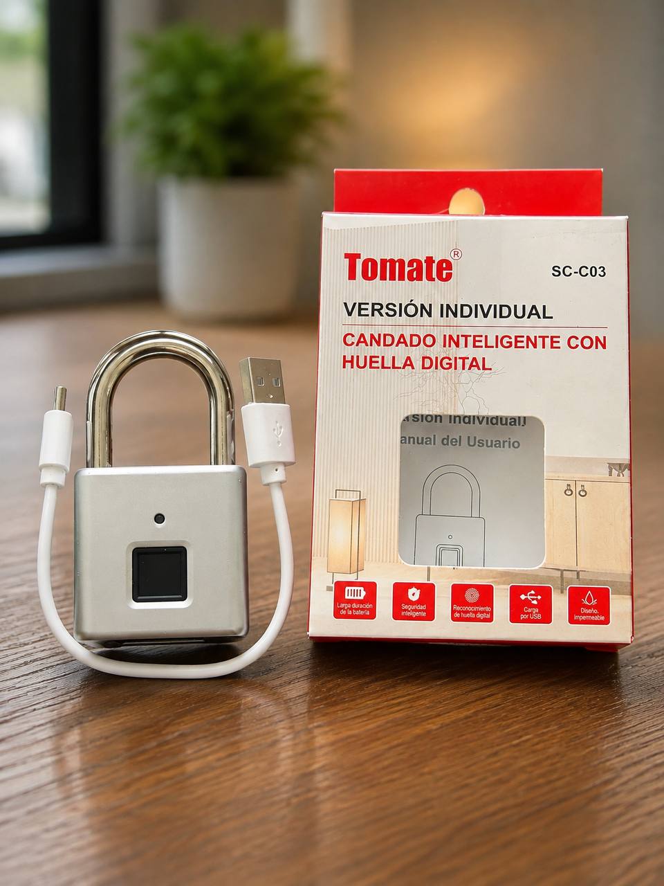 🔐 CANDADO CON HUELLA DACTILAR, Seguridad Inteligente👆