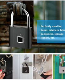 🔐 CANDADO CON HUELLA DACTILAR, Seguridad Inteligente👆